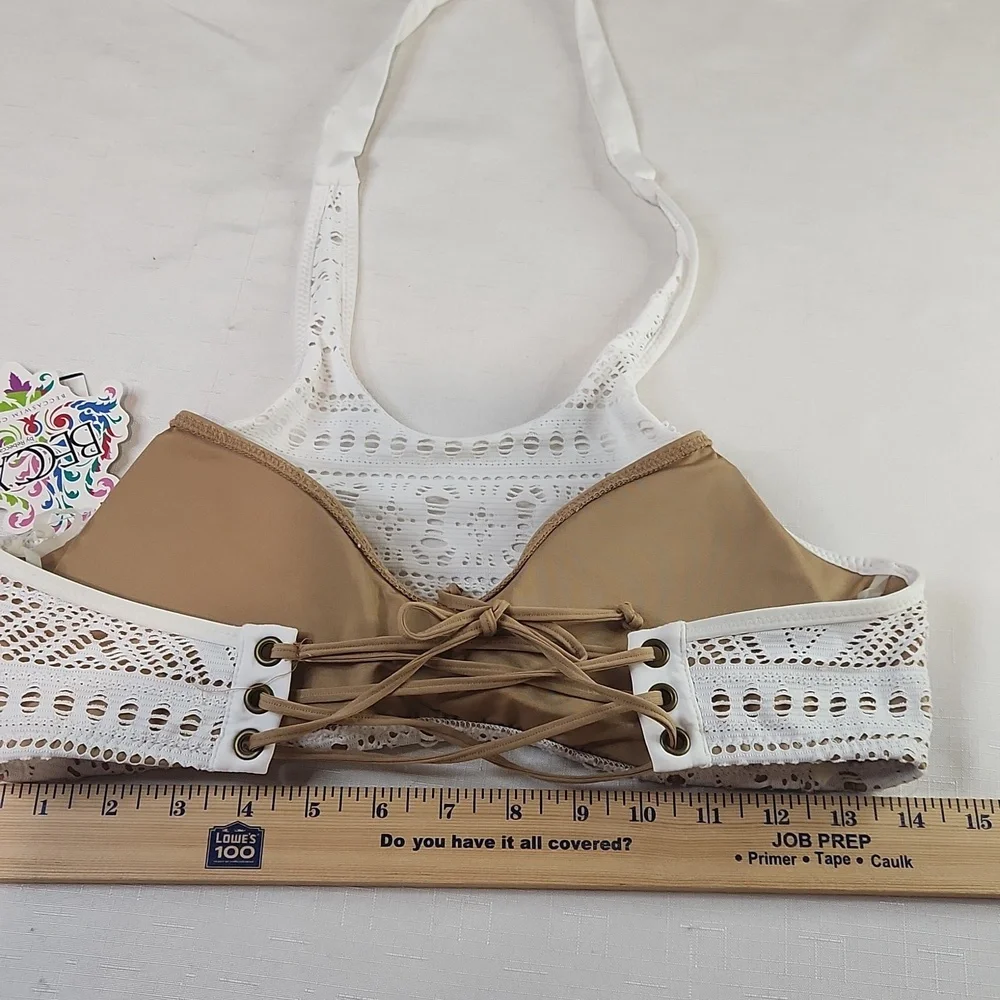Becca Boho Crochet Bikini Top. Size M